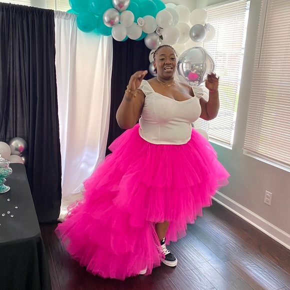 It’s ya Birthday Pink Tulle Skirt with train!!! - Picture 7 of 7